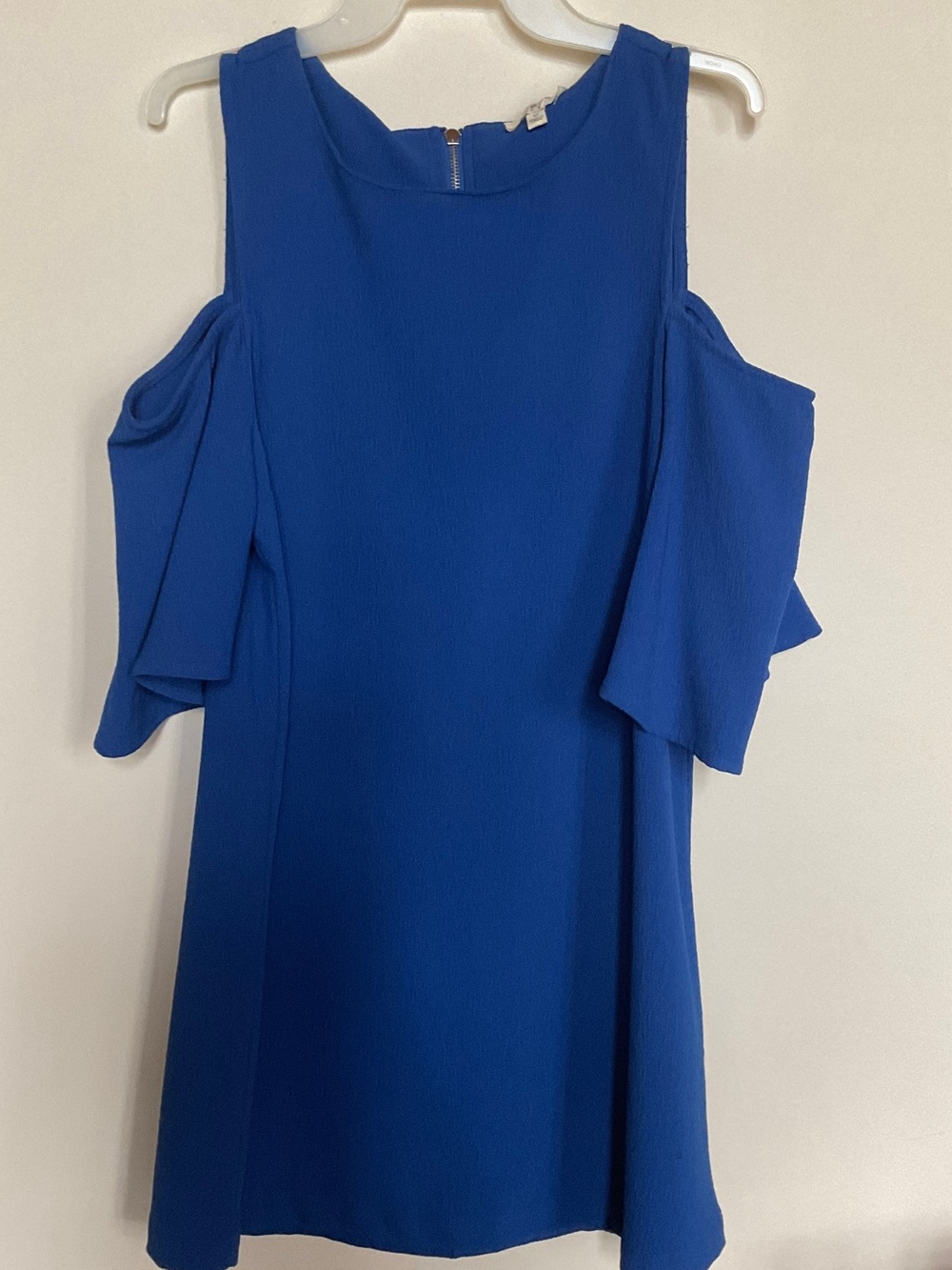 Umgee Royal Blue Cold-Shoulder Midi Dress